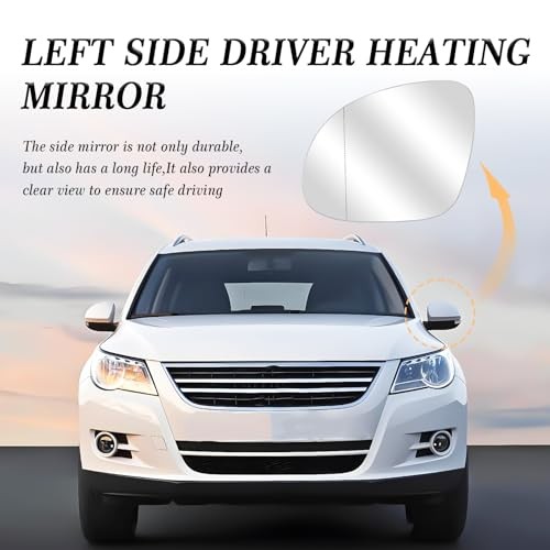 Driver Left Side Heated Mirror Glass Replacement for VW 2009 Left Driver Side