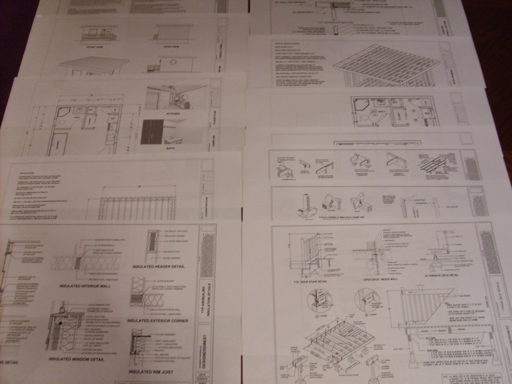 ADU Plans 256 square feet with front deck.