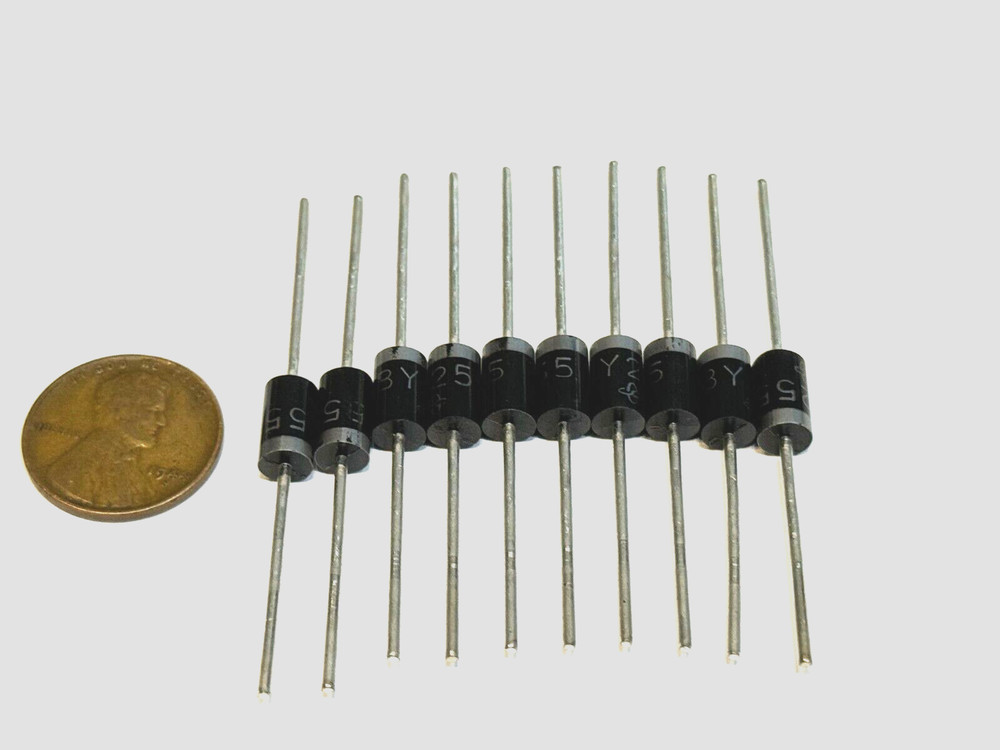 10 pieces BY255 BY255GP DO-201AD Rectifier diode 3a E74