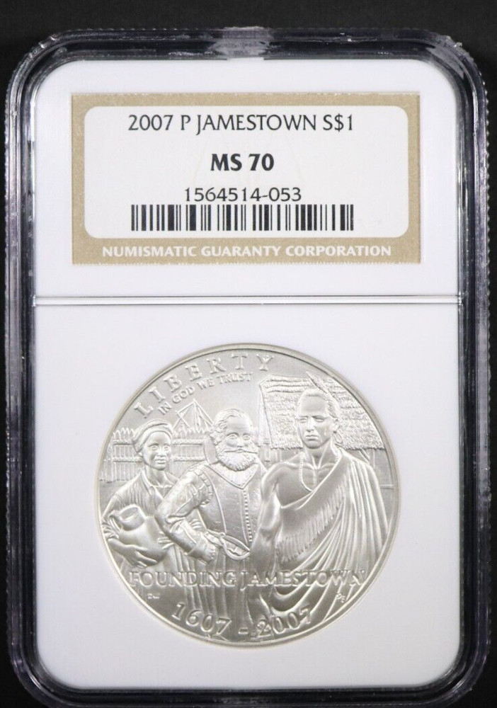 2007 P Jamestown Commemorative Silver Dollar NGC MS70