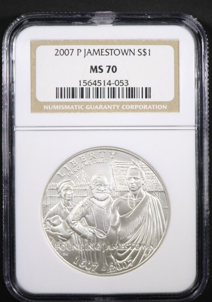 2007 P Jamestown Commemorative Silver Dollar NGC MS70