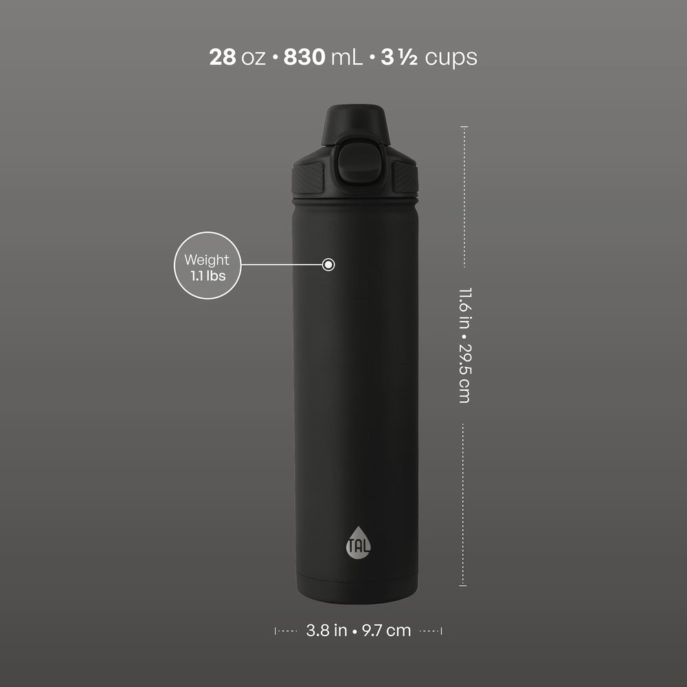 TAL Ranger Push Lid Bottle 28 oz Black