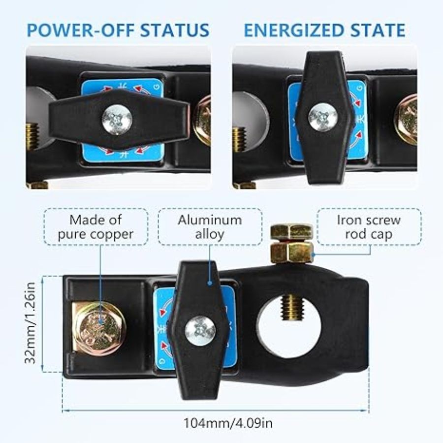 Heavy Duty Shut Off Switch, High Current Master Power Cut Isolator Kill Switch,