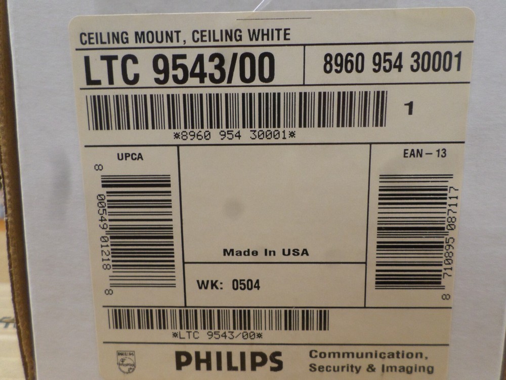 BOSCH Security System Basic Dome Camera G3 White PNP PIP KIT G3BPW60P