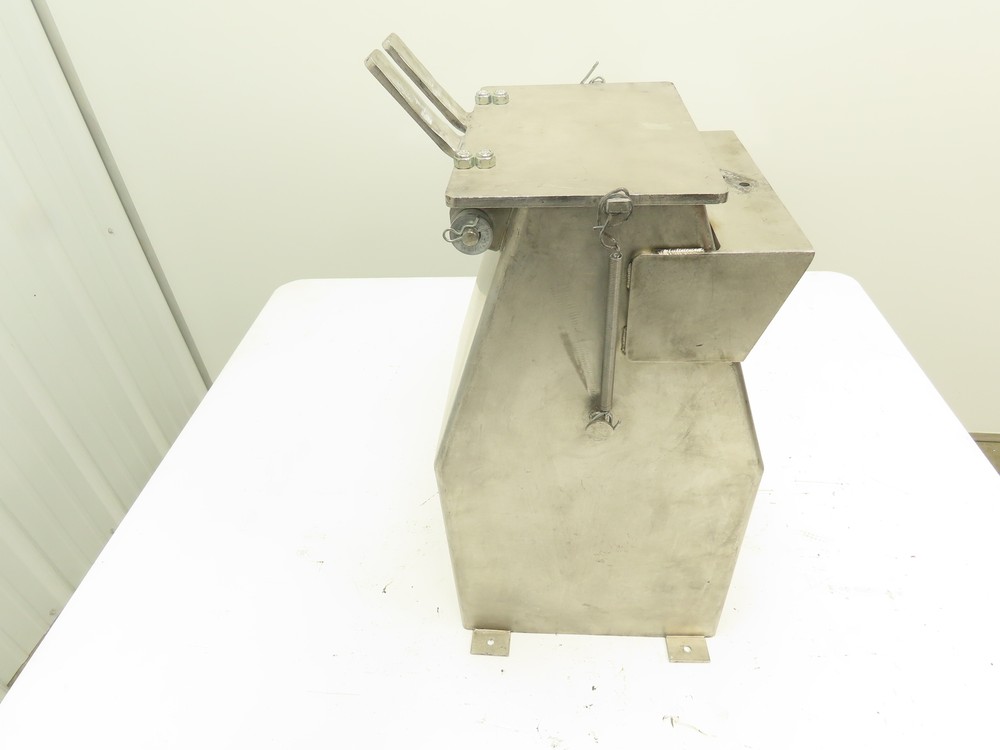 Stainless Gravity Feeder Dry Bulk Material Hopper Bin Manual Dump Chute 8x10x18"