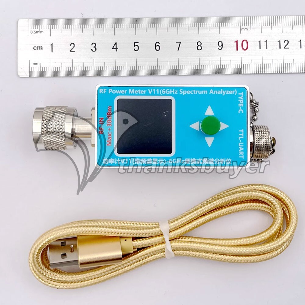 RF Power Meter V11 & 6GHz Spectrum Analyzer + Type-C Cable + SMA Adapter