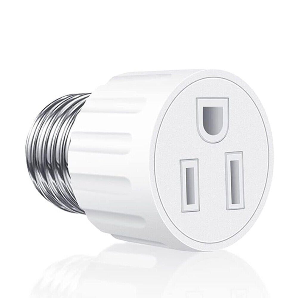 E26/E27 Light Bulb Socket 2/3 Prong Outlet Light Socket to Plug Adapter Convert