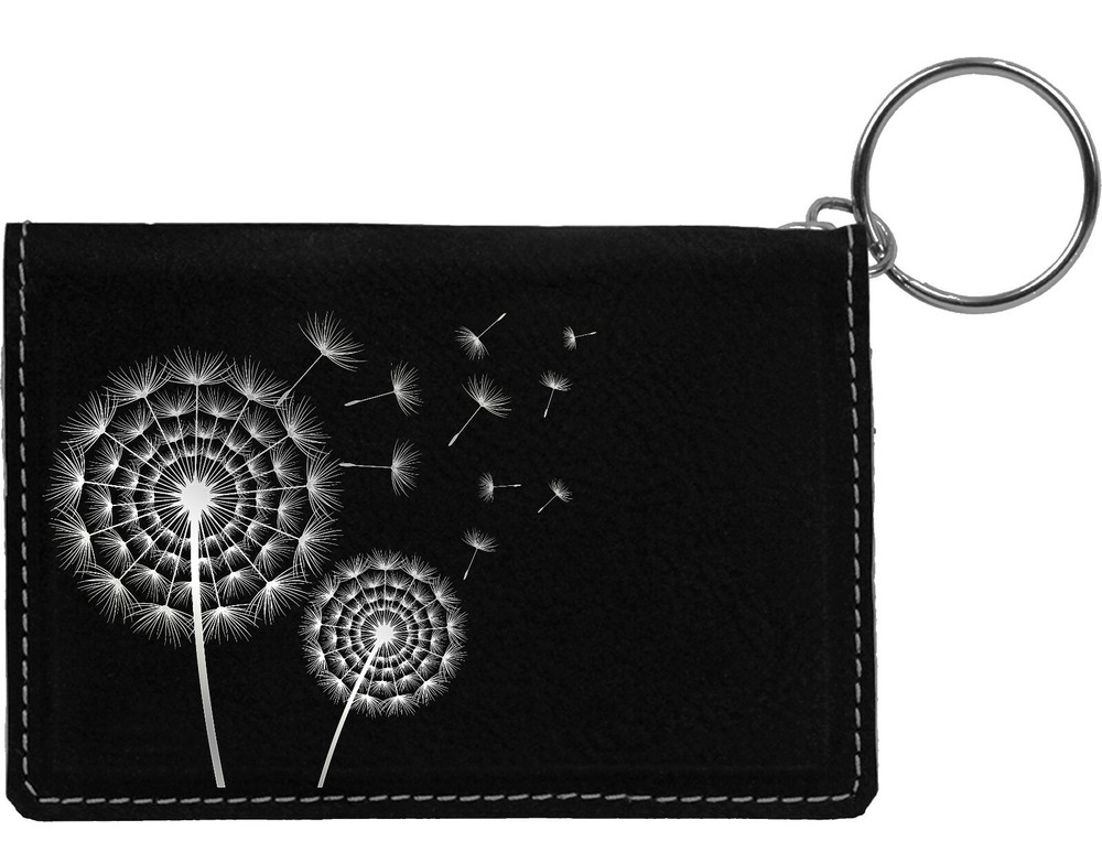 Make A Wish Laser Engraved Leatherette Keychain Wallet