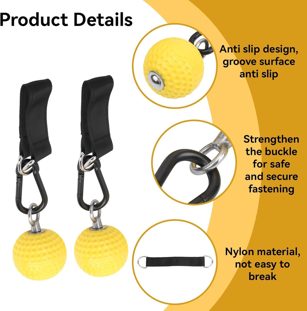 Pull up Ball Grip, Rock Climbing Grip with Strap Pull up Handles Hooks Non Slip