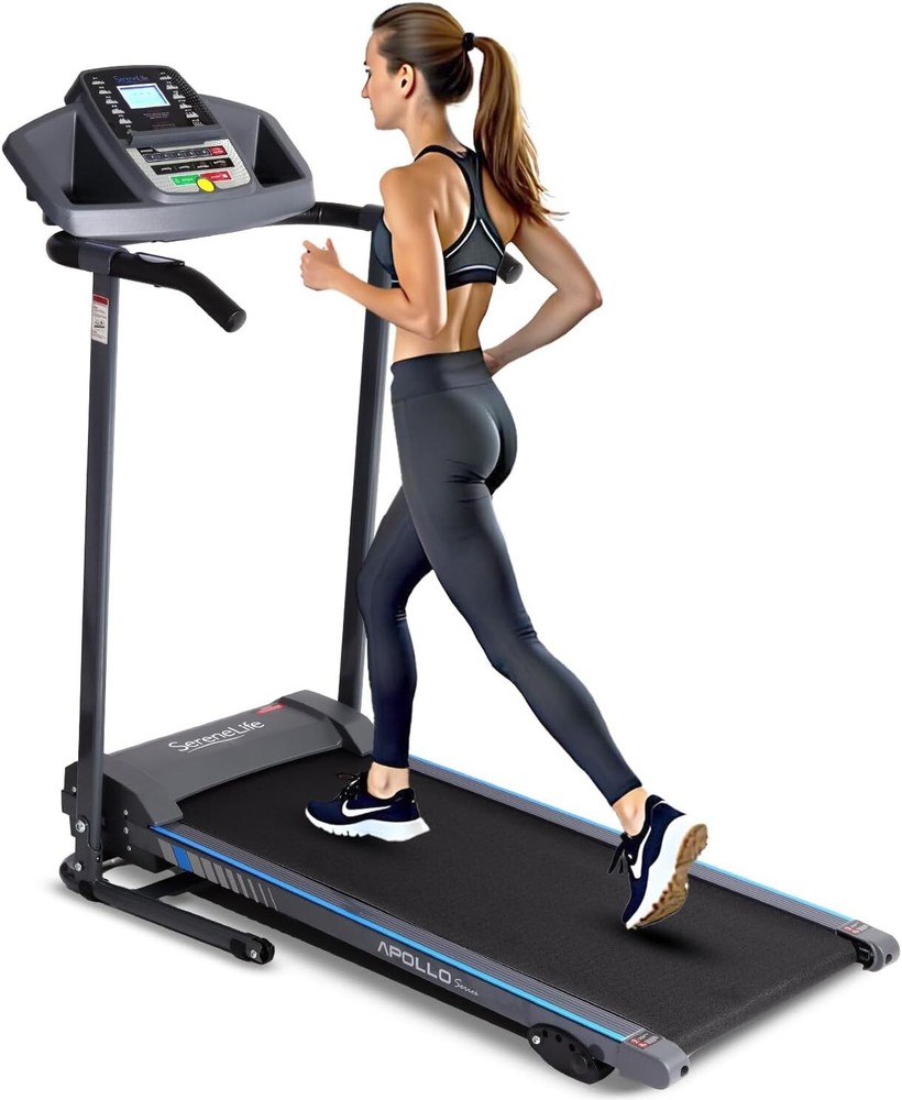 Smart Digital Folding Treadmill w/ LCD Display & Bluetooth for Home Use - 6 MPH