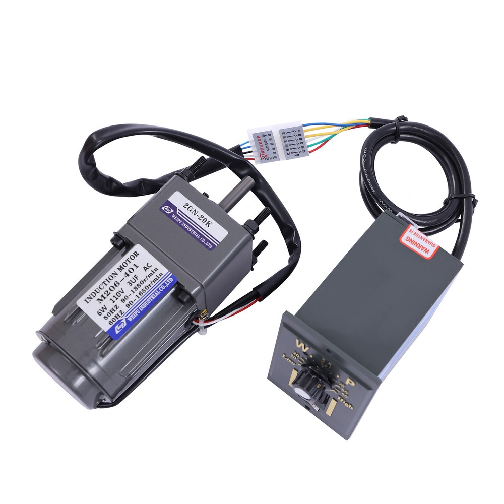 110V Adjustable Speed Gear Motor with Speed Controller and Low Noise