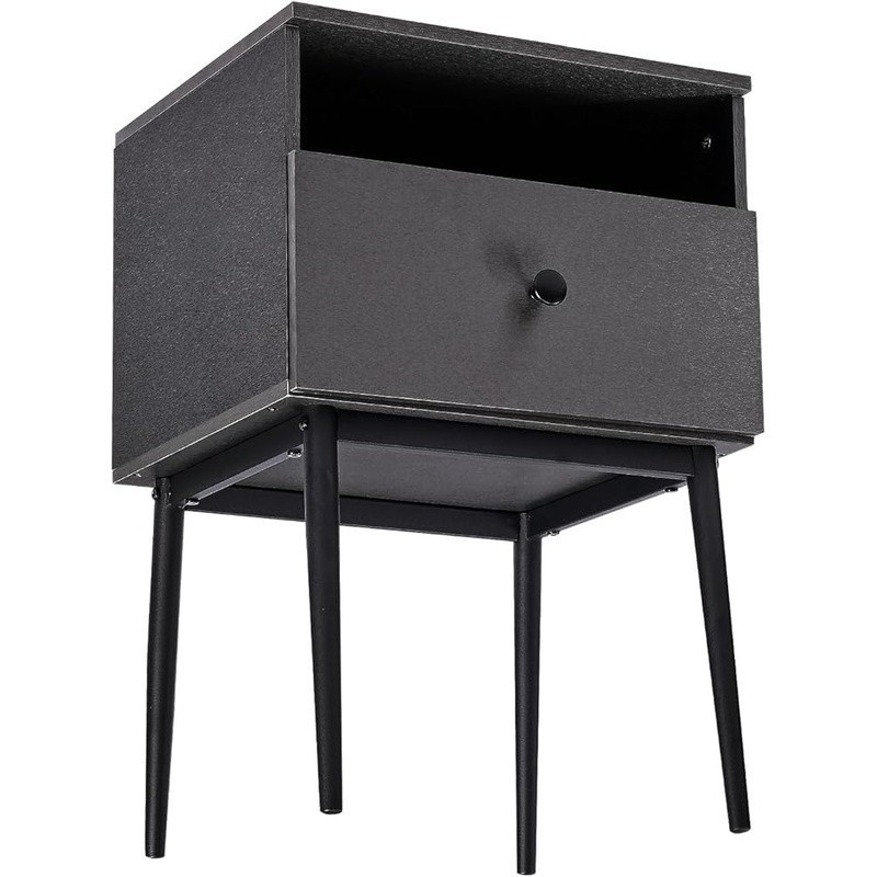 Multi-Functional Nightstand End Table W/ 3 Tiers Storage & Easy Assembly New