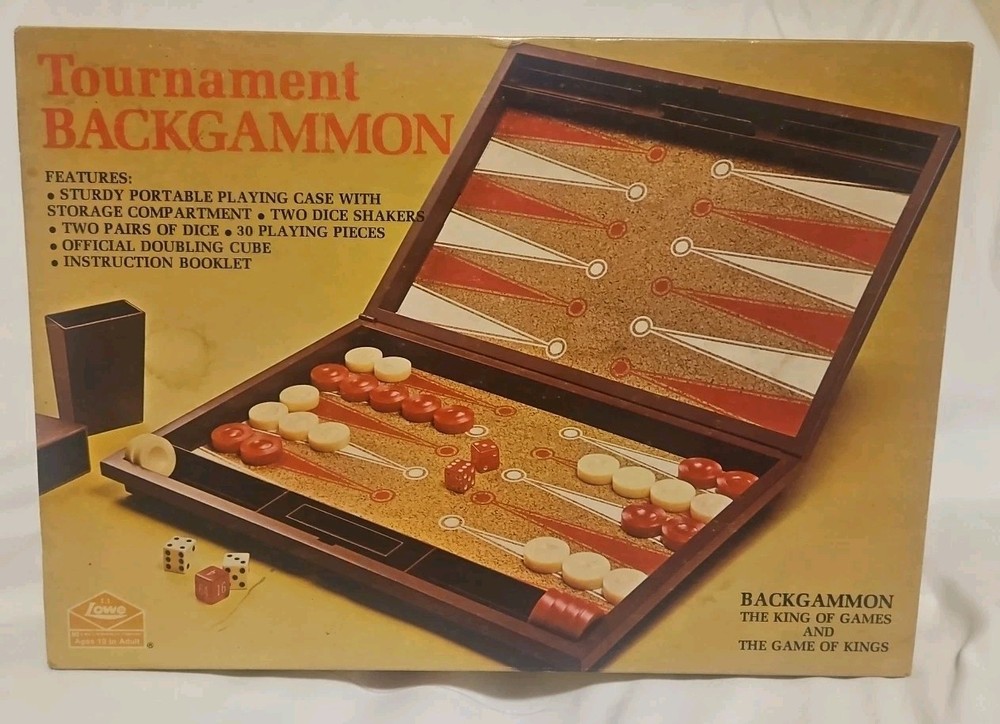E.S. Lowe/Milton Bradley Tournament Backgammon Set Game, E4314