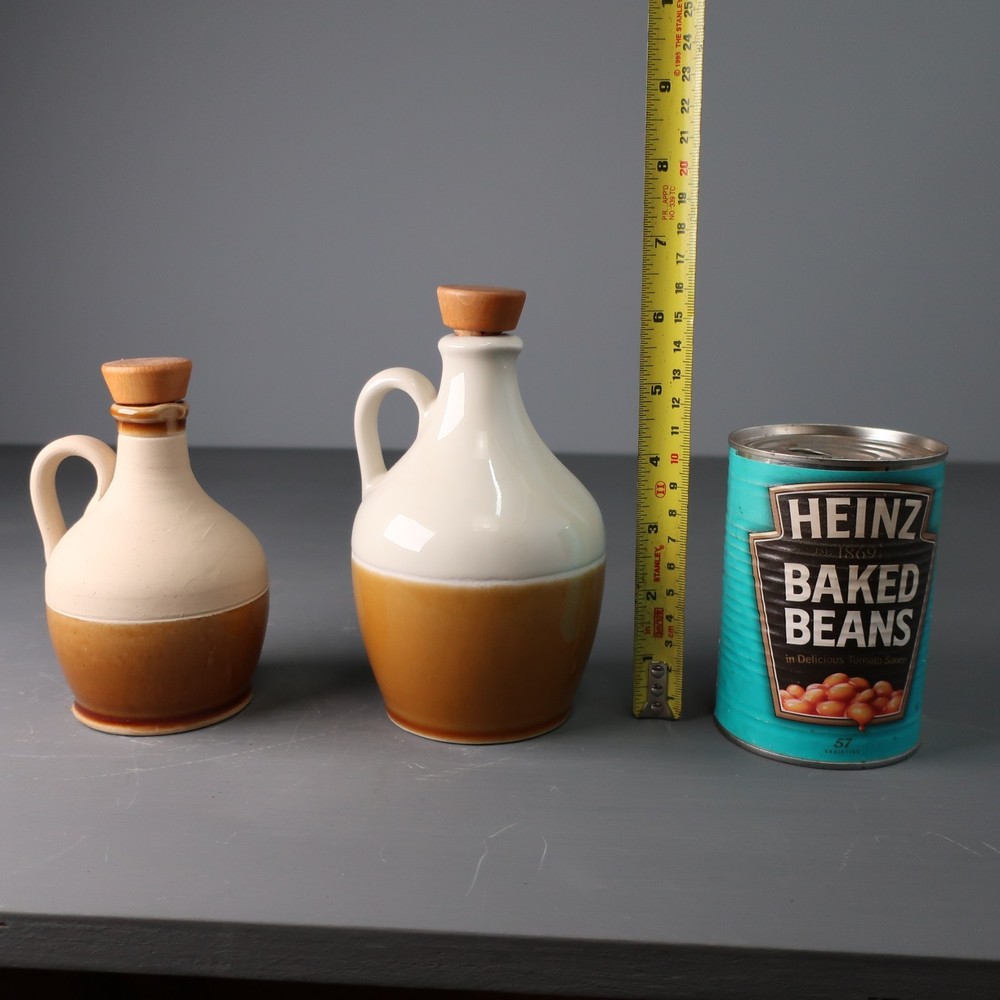 Pair of Small Stoneware Jug Bottles