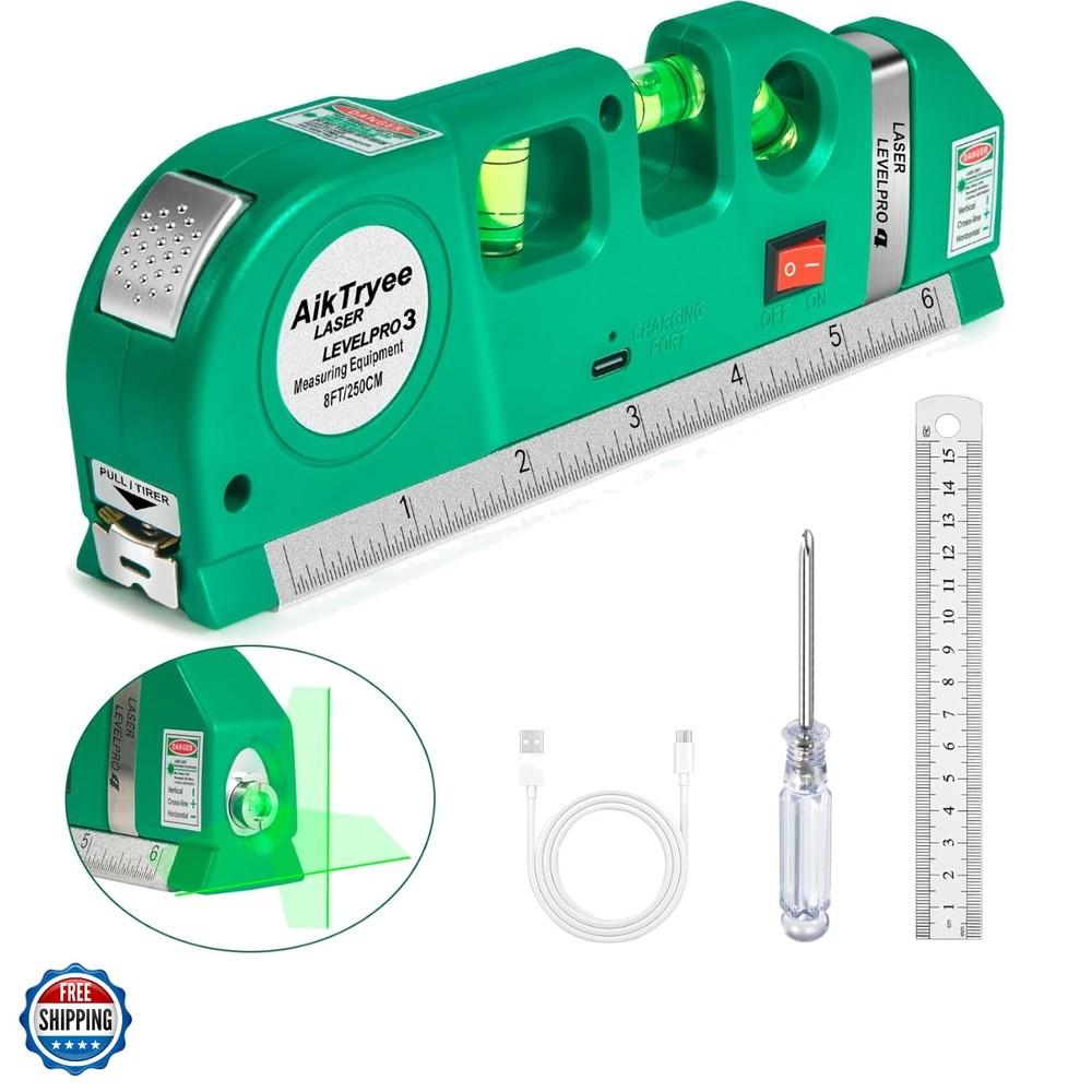 Level Tool Laser Level Leveler tool Cross Line Vertical and Horizontal Line w...