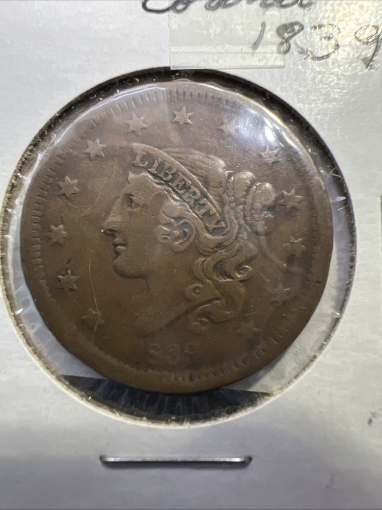 1839 Cornet Head Large Cent