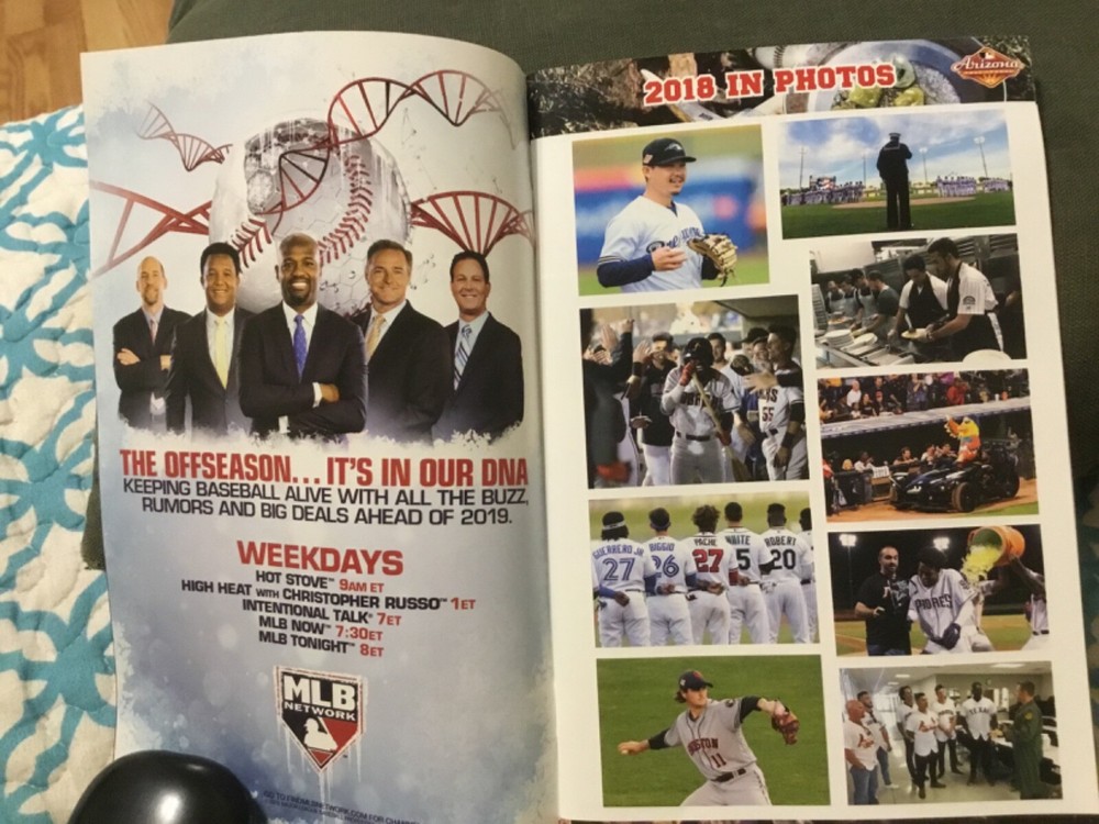 2018 ARIZONA FALL LEAGUE CHAMPIONSHIP GAME PROGRAM. $2.00!! FREE POSTAGE!!!