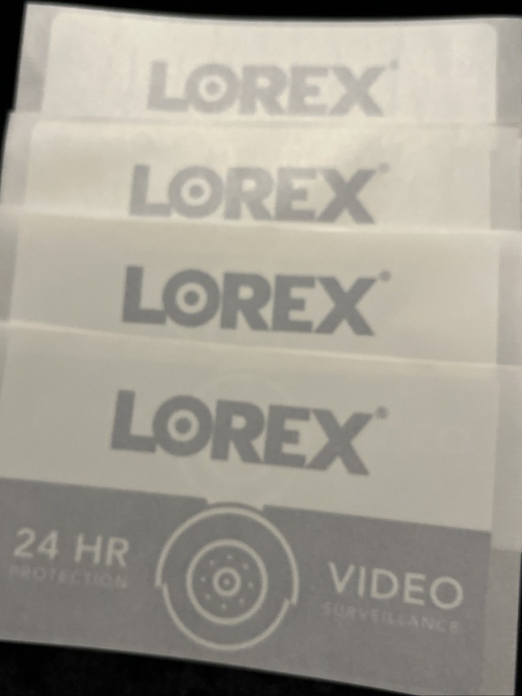 Lorex Security System Camera Stickers Lot of (8) 24 Hour Surveillance