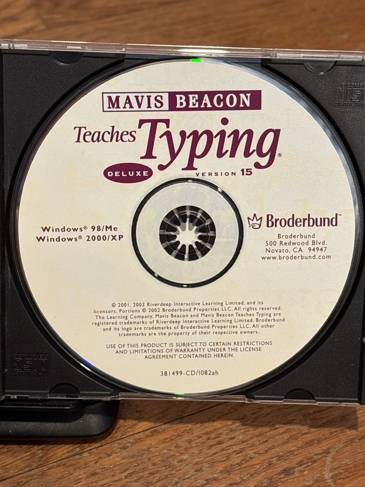 Mavis Beacon Teaches Typing Deluxe 15 PC CD-ROM Windows 98 XP Complete