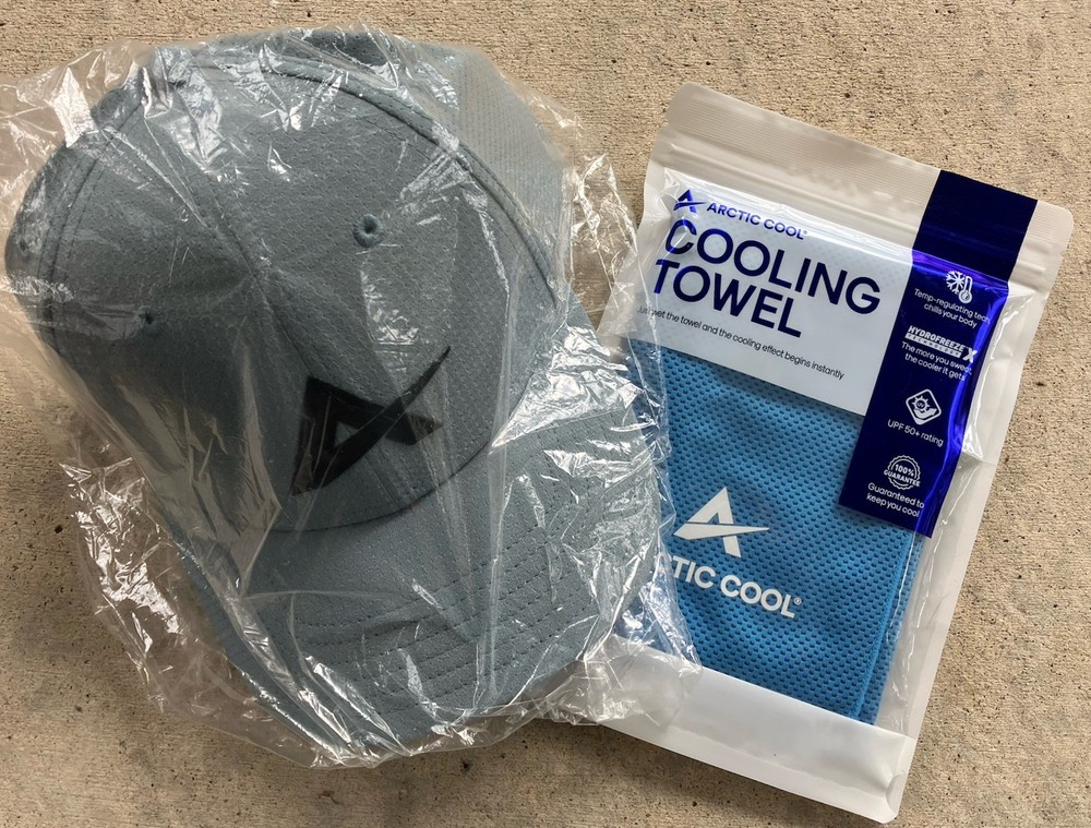 NEW Arctic Cool Vortex Vent Structured Cooling Cap Adj Hat & Cooling Towel