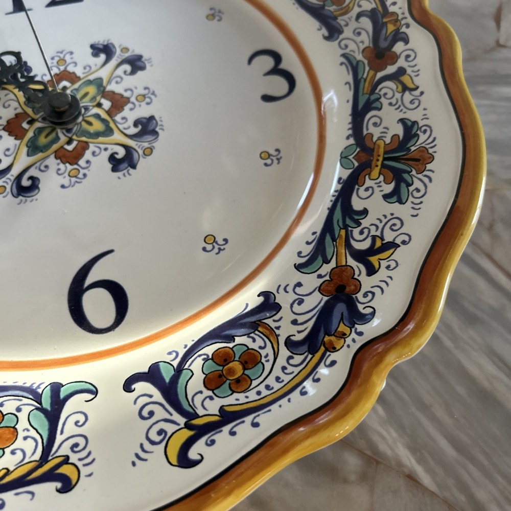 Sur La Table Deruta Ceramic Clock Italy Works