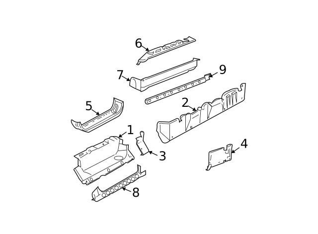 Genuine GM Step Panel Reinforcement 25749513