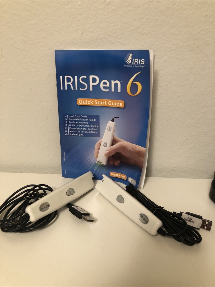 IRISPen 6 Pen Scanner Two Pack! With Instructions No CD ROM
