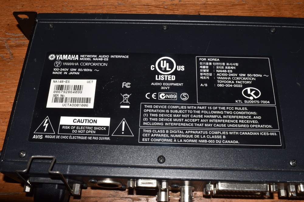 YAMAHA NETWORK AUDIO INTERFACE USED MODEL# NAI48-ES