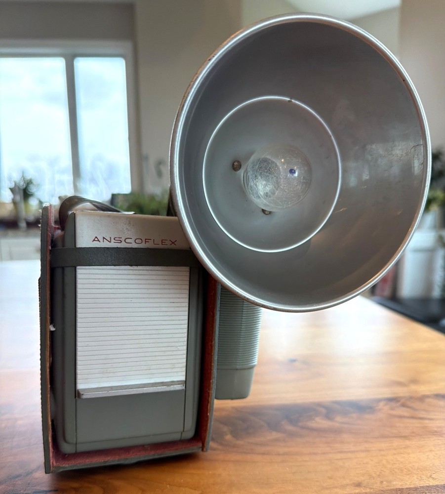 Anscoflex Vintage Flash Camera Leather Case Untested