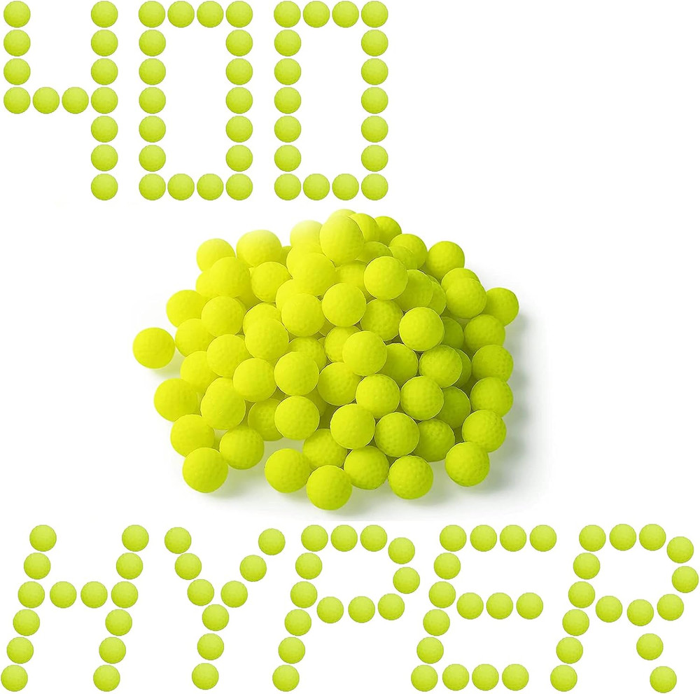 400 Rounds Refill Balls Ammo for Nerf Hyper Blaster Series, Stock up Hyper Game