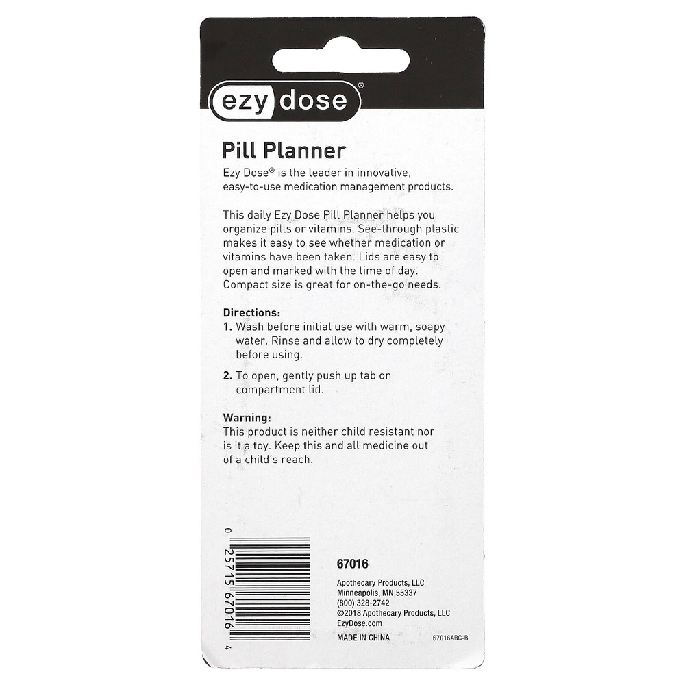 Daily 4x/Day Pill Planner, 1 Count