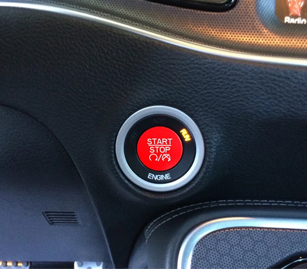 SRT Style Red Engine Push Start Button Replacement For Dodge Charger Challenger