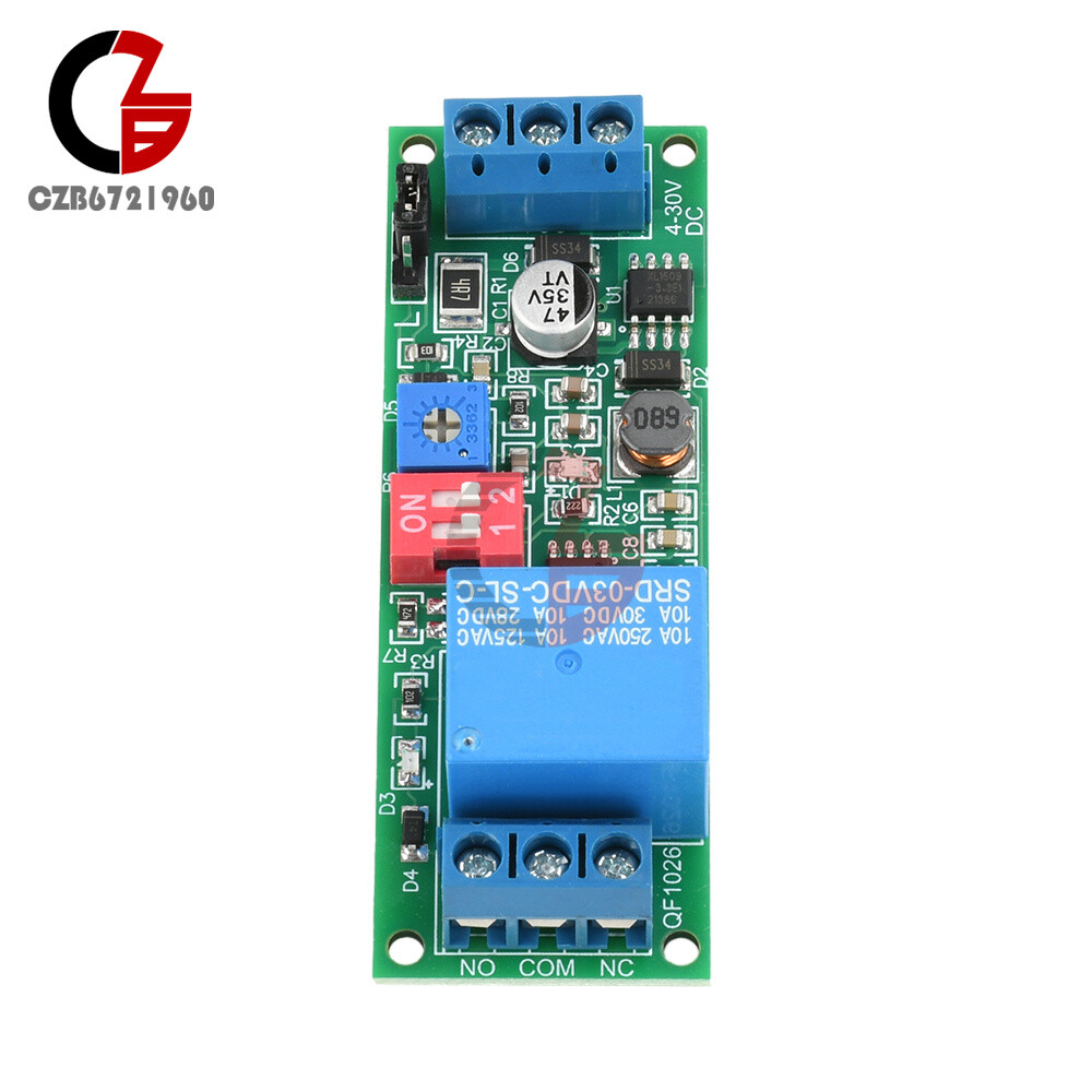 DC4-30V Power Adjustable Delay Relay Timer Control Module Trigger Delay Switch