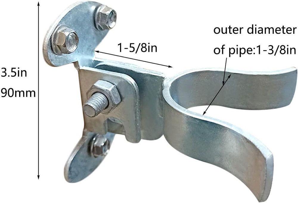 1-3/8" Flat Back Wall Mount Fork Gate Latch - Gate Latch Hardware with Screws or