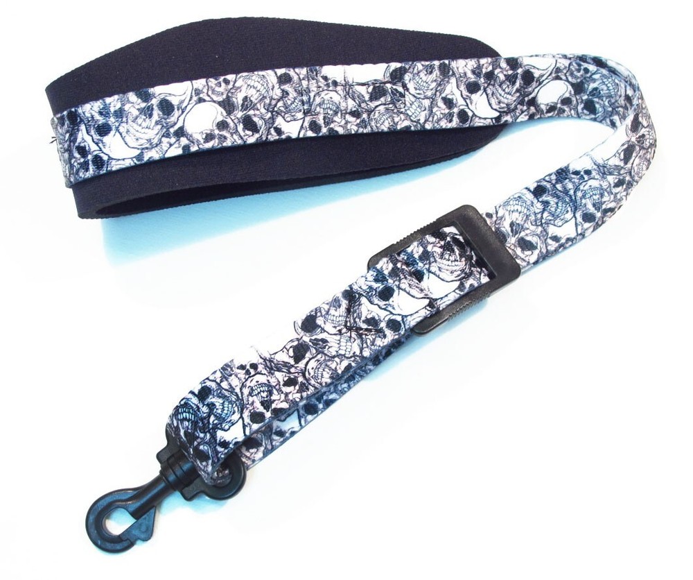Neoprene Saxophone Strap Skull Sax strap "NEW"