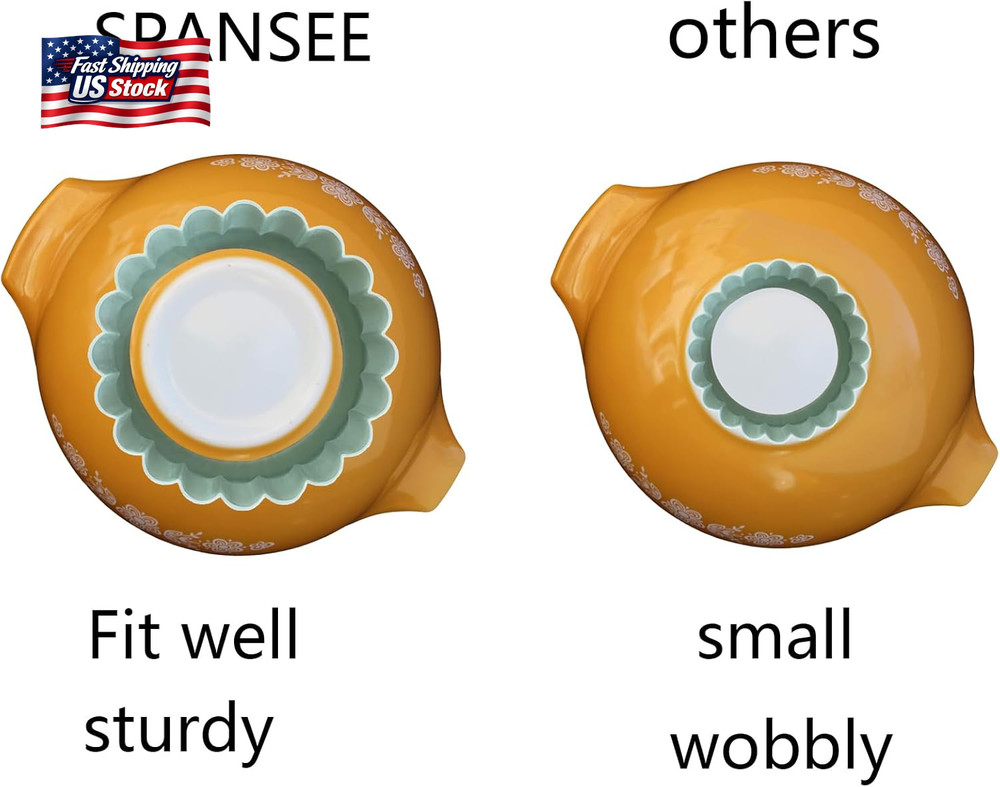 4Pcs Display Stands for Pyrex Mixed Cinderella Bowls, Stacker Stacking Rings for