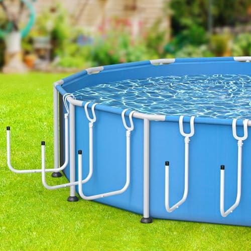 5 Pack Solar Pool Cover Holder, Adjustable Solar Cover Hooks Keep Solar White