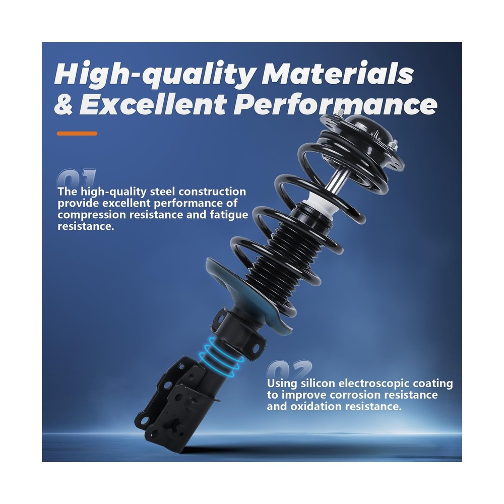 KUIPERAUTO Front and Rear Struts Complete Assembly Shocks Absorbers Compatibl...