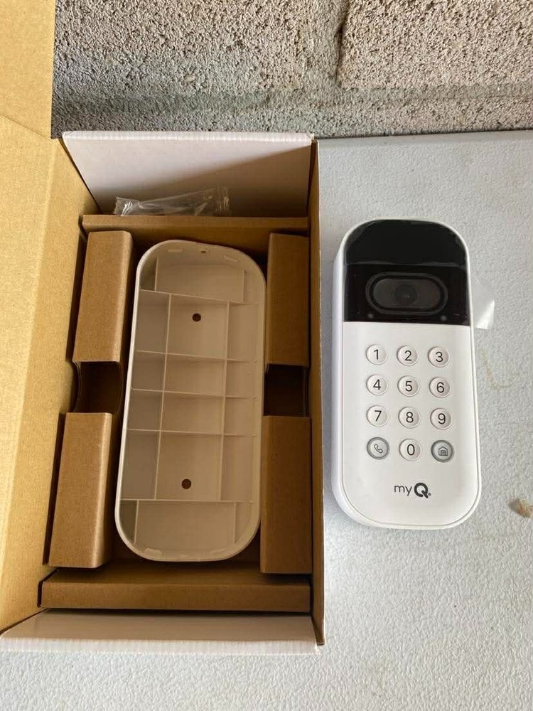 myQ Smart Garage Video Keypad - White