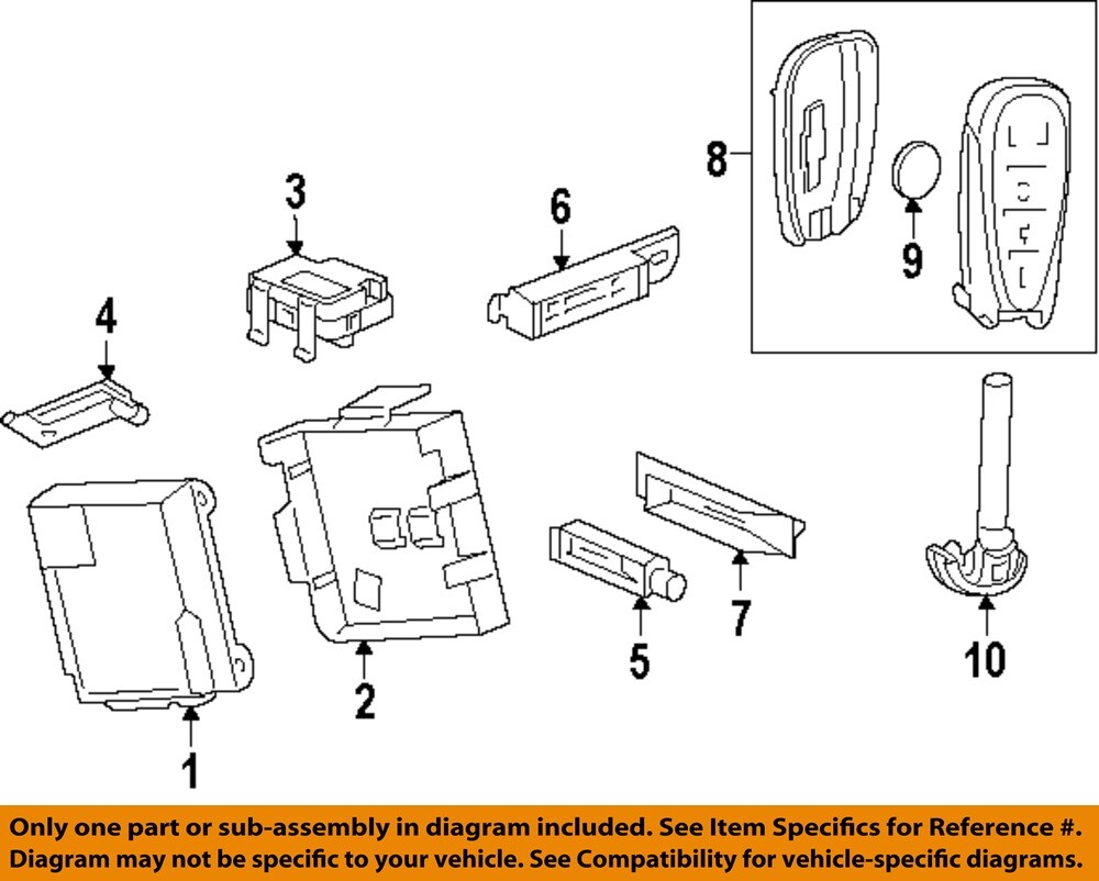 GM OEM 16-20 Camaro Electrical Keyless Entry Components-Transmitter 13529660
