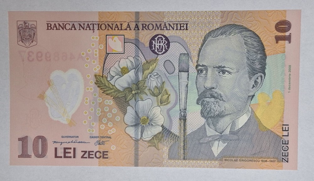 Romania 10 Lei 2008 ( 2010 edition ) Polymer Banknote, UNC - Romanian beautiful