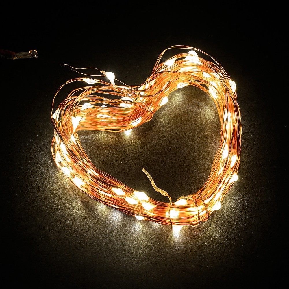2 Pack Fairy LED Copper Wire String Lights Warm White 66ft 200 LED with Remote