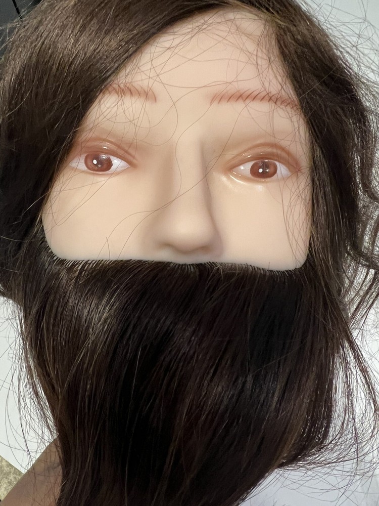 Abe 100% human hair mannequin head
