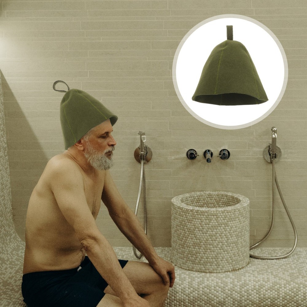 Lightweight Sauna Hat Wool Bath Cap for Comfortable Bathing Experience