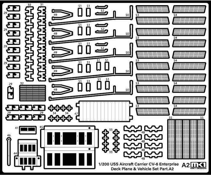 1/200 KA Models WWII US DECK PLANE SET for CV-6 Enterprise