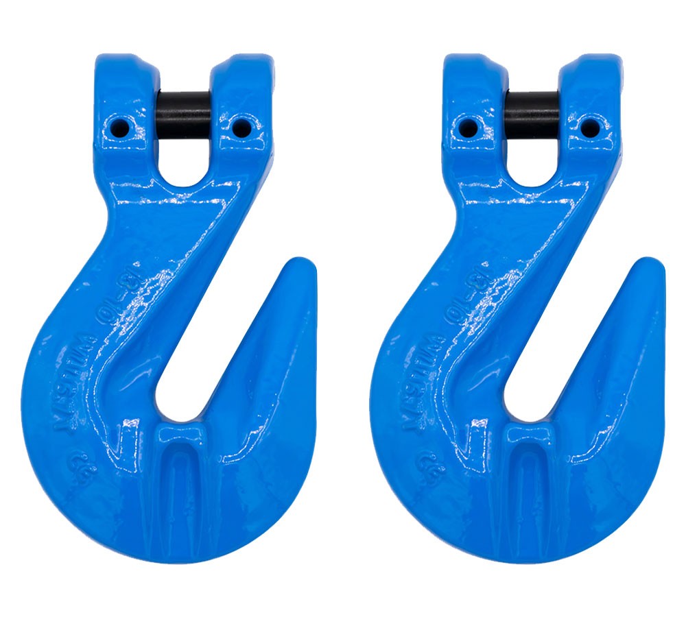2 Pack 1/2" Grade 100 Cradle Clevis Grab Hook for Lifting 15,000 LBS WLL