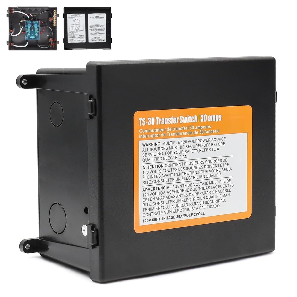 30 Amp Transfer Switch, Automatic Generator Transfer Switch for RV, Shore Power,
