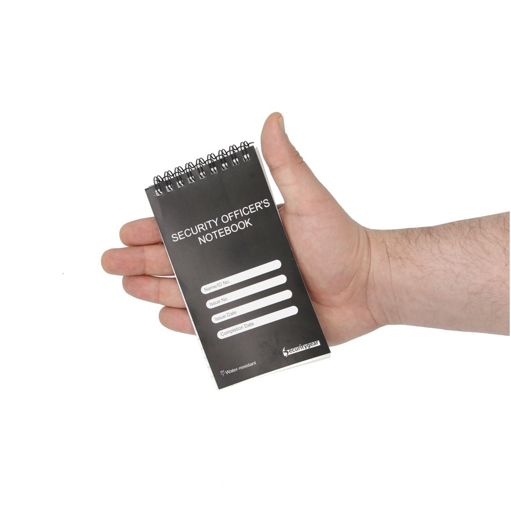 Security Officers Notebook, Serial Numbered, 100 pages, Waterproof, Pocket sized