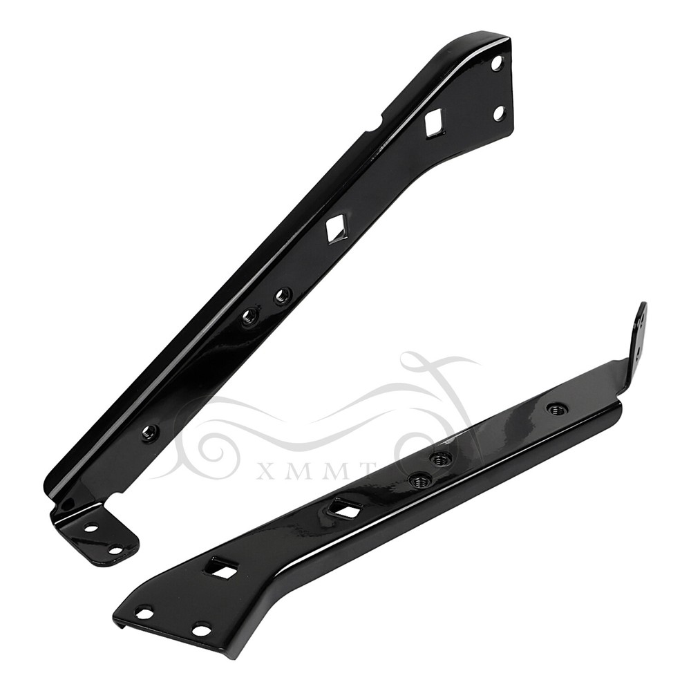 Black Saddlebag Fender Rail Support Brackets For Harley Electra Glide EFI FLHTI