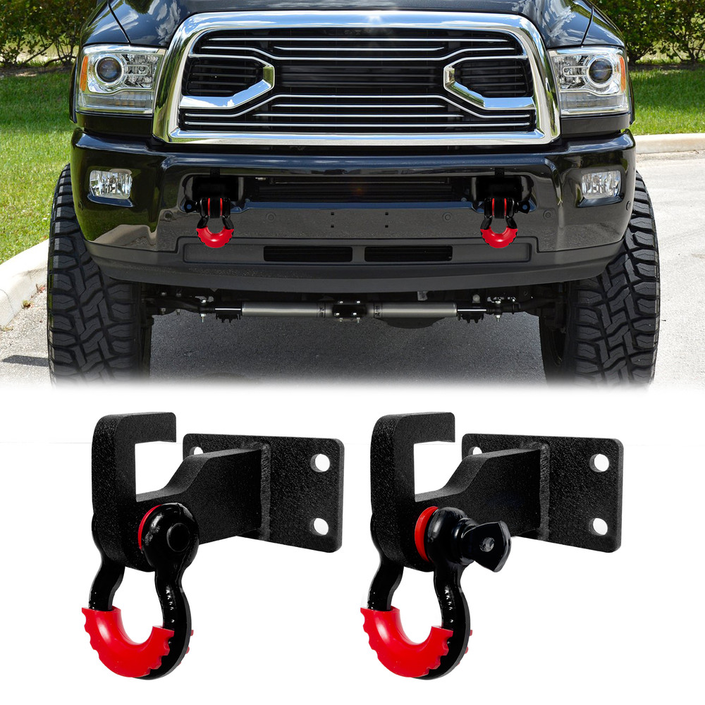 TIMI For 2011-2020 RAM 2500/3500/4500 Front Shackle Tow Hook Mounts Brackets